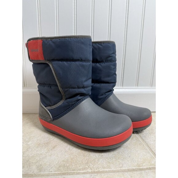 Crocs Unisex-Child LodgePoint Snow Boot Size J2 - Picture 1 of 10